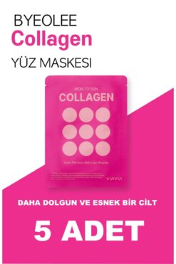 byeolee 5 Adet Kolajen Içerikli Kırışıklık Ve Ince Çizgileri Azaltıcı Kore Yüz Maskesi 25ml