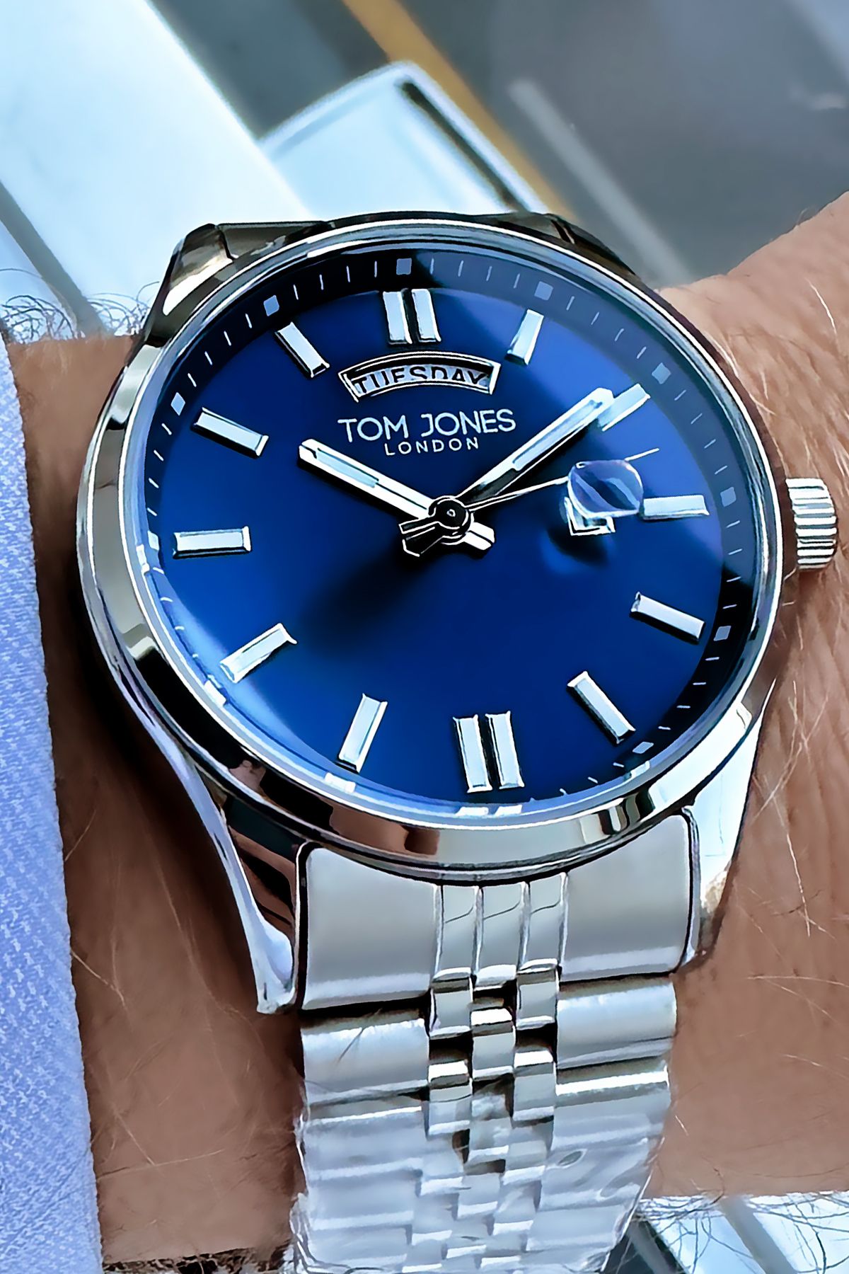 Tom Jones Erkek Kol Saati 3 Atm Su Geçirmez Gümüş Renk Çelik Kordon Bileklik Gncdkh2542l - Görsel 3
