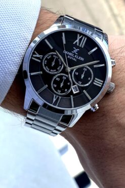 Daniel Klein Özel Seri Çelik Kordon Gümüş Renk 24 Ay Garantili Su Geçirmez Orijinal Erkek Kol Saati Bileklik