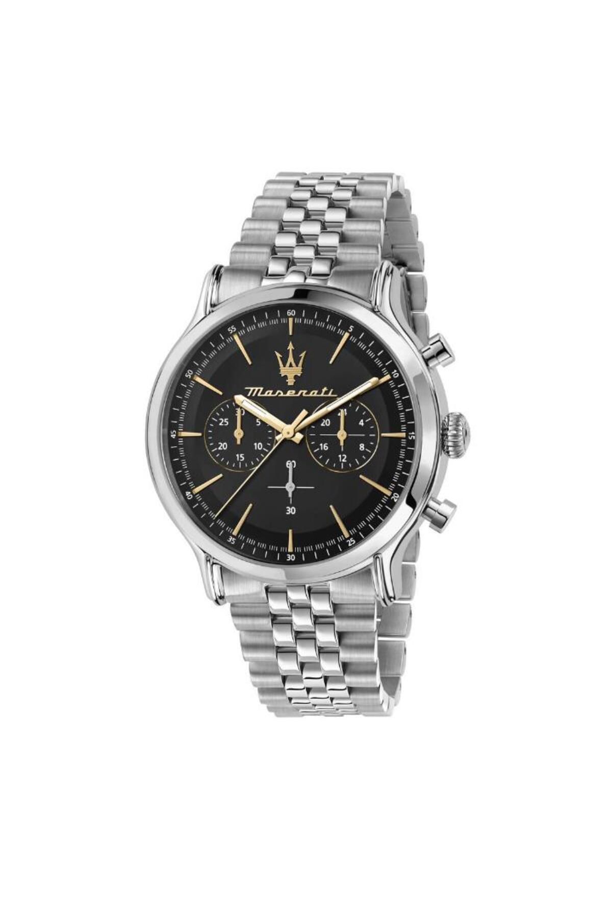 Maserati R8873618017 Çelik Kronograf 10 Atm Su Geçirmez Italyan Dizayn Gece Gündüz Takvimli Vidalı T