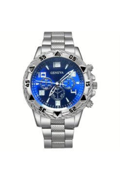 Geneva ERKEK TASARIM ÇELİK KOL SAATİ VE BİLEKLİK TAKIMI