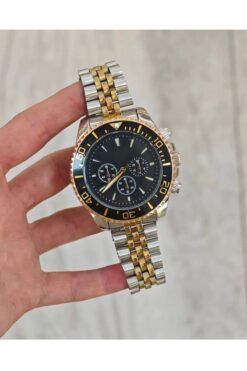 İSTLİV Gümüş- Gold Renk Erkek Rolex Modeli Kol Saati