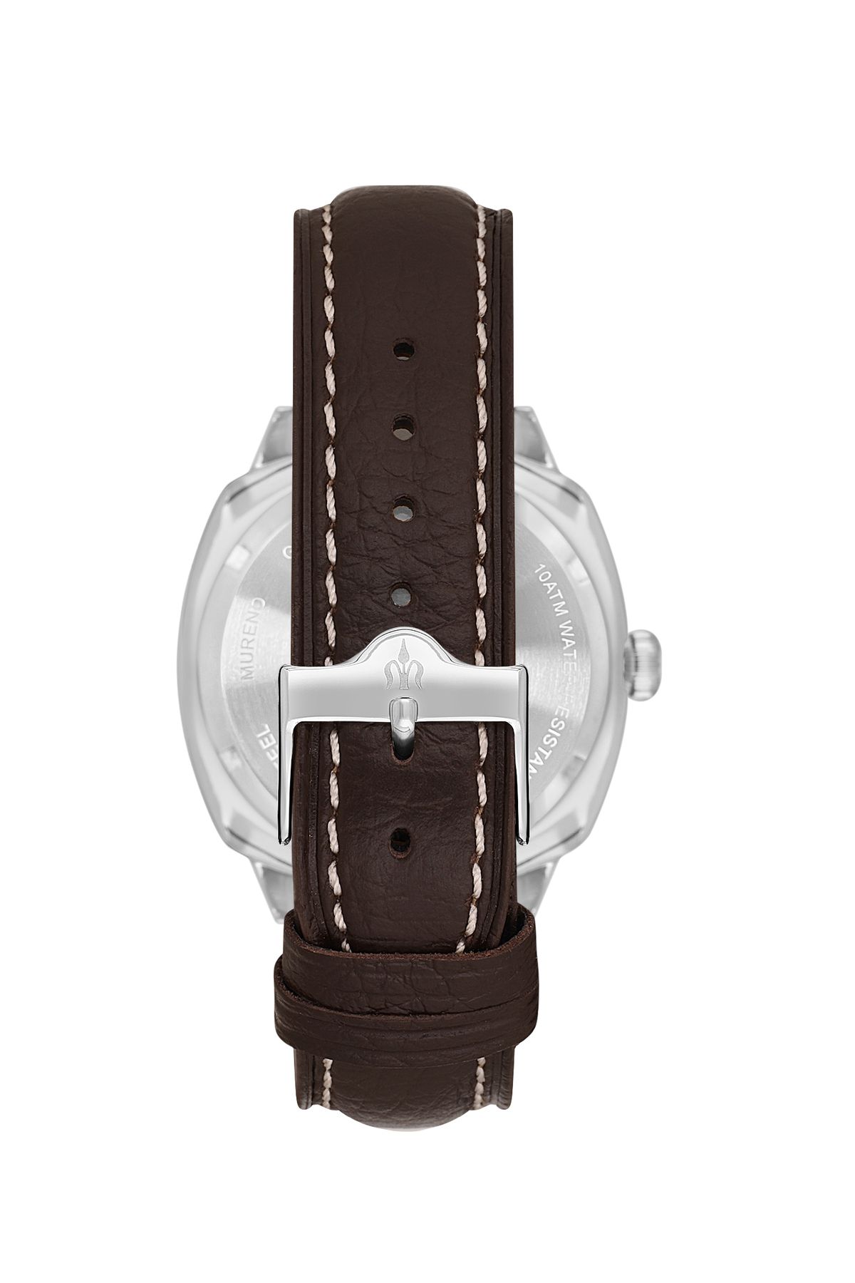 MURENO Safir Cam/10 Atm Su Geçirmez /paslanmaz Çelik (316L) / Yeşil /hakiki Deri Klasik Erkek Kol Saati V1 - Görsel 3