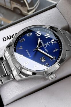 Daniel Klein Erkek Kol Saati 3 Atm Su Geçirmez Gümüş Renk Çelik Kordon ve Bileklik