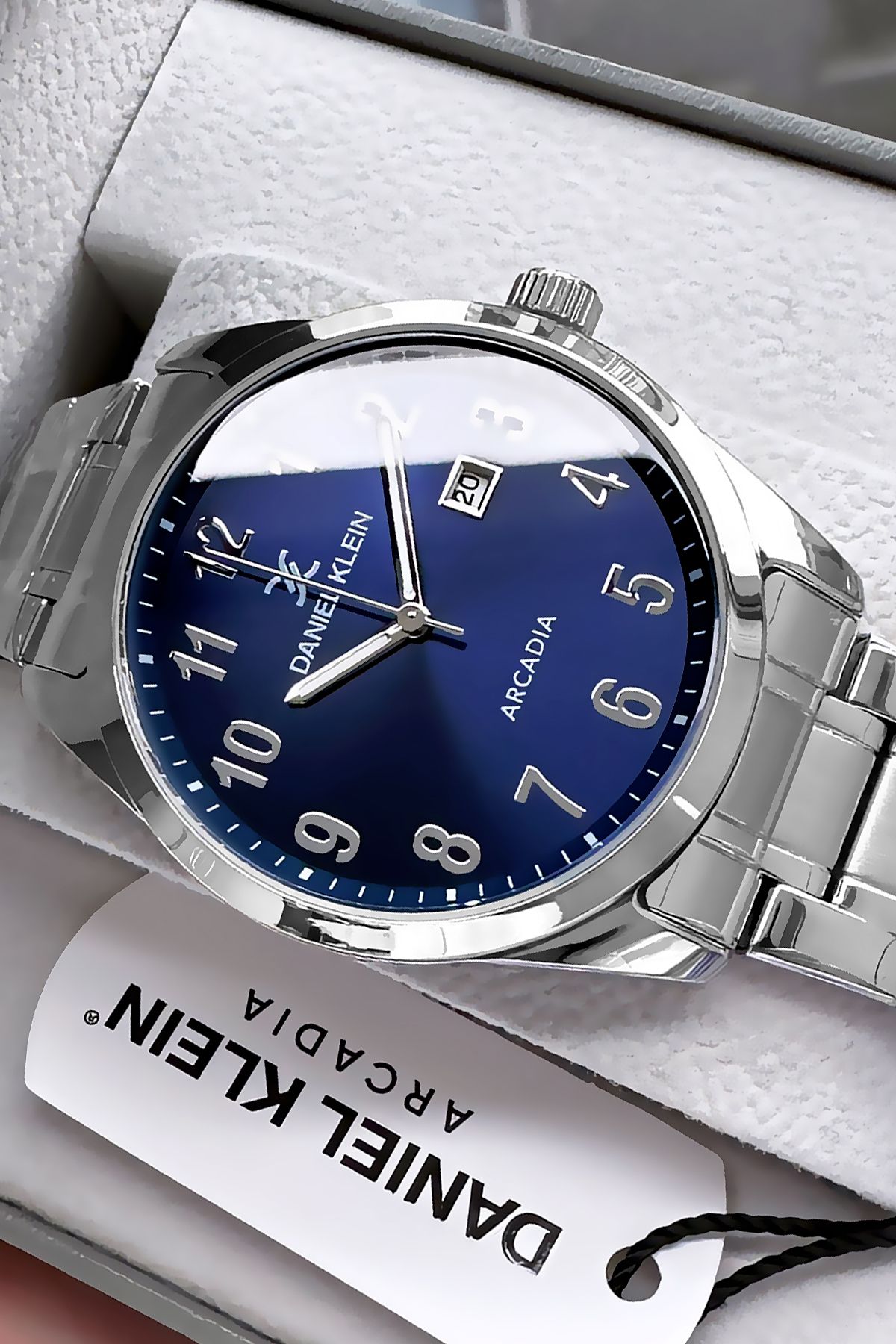 Daniel Klein Erkek Kol Saati 3 Atm Su Geçirmez Gümüş Renk Çelik Kordon ve Bileklik - Görsel 2