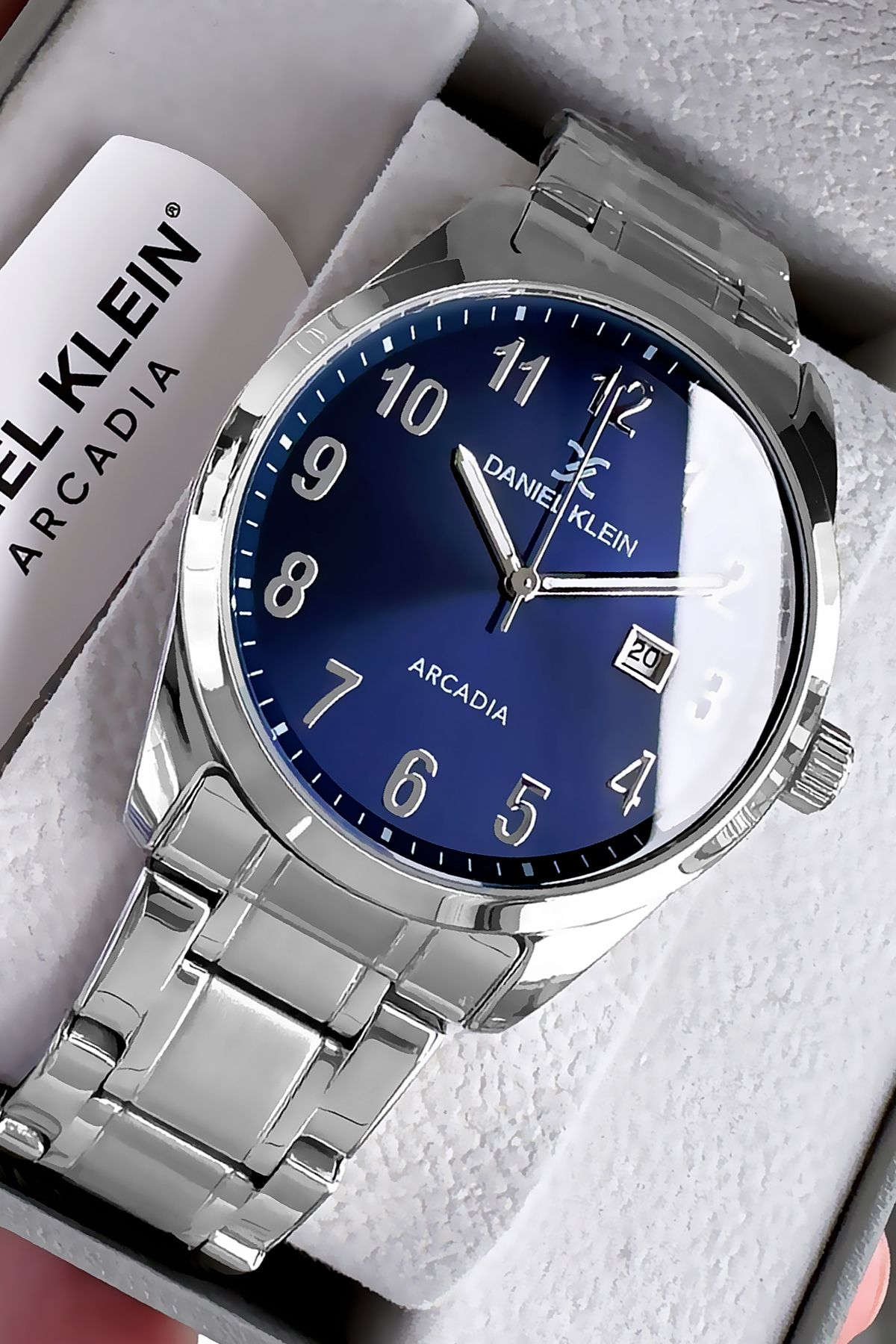 Daniel Klein Erkek Kol Saati 3 Atm Su Geçirmez Gümüş Renk Çelik Kordon ve Bileklik - Görsel 3