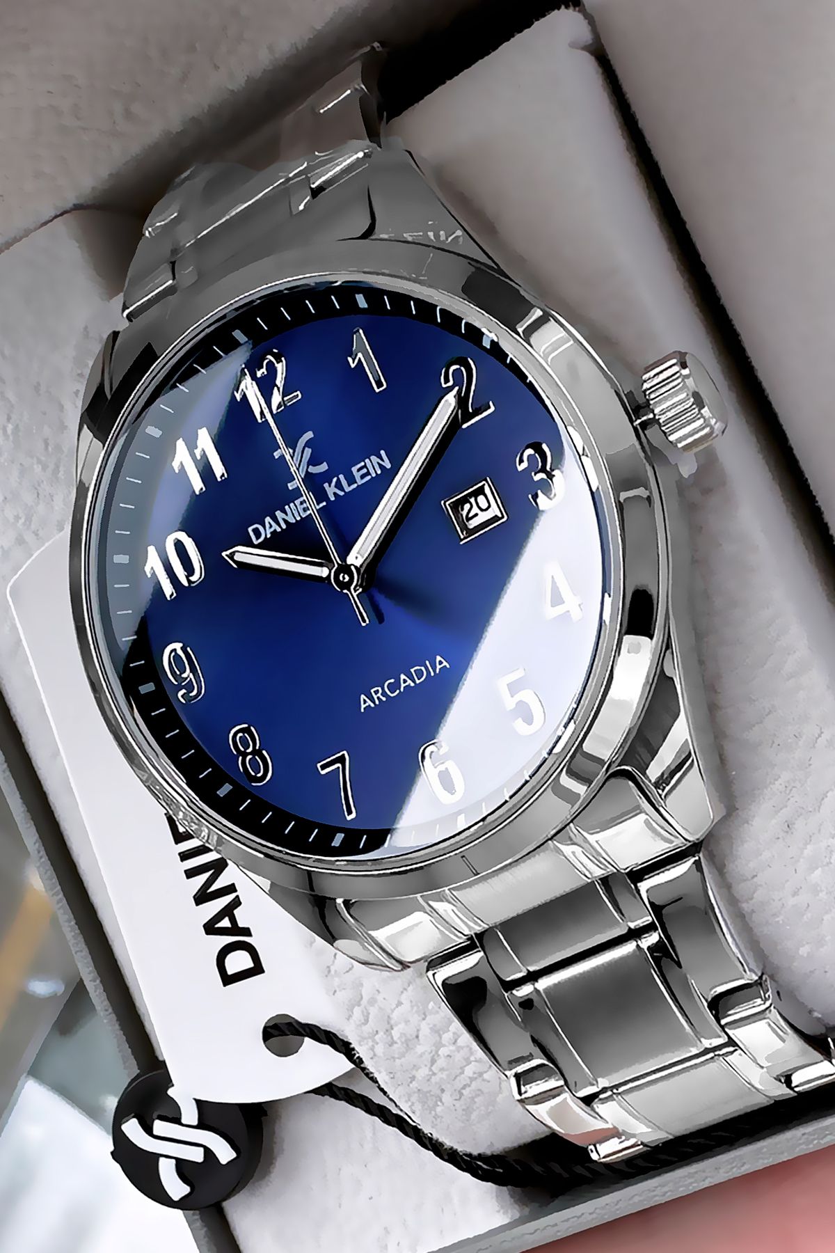 Daniel Klein Erkek Kol Saati 3 Atm Su Geçirmez Gümüş Renk Çelik Kordon ve Bileklik - Görsel 5
