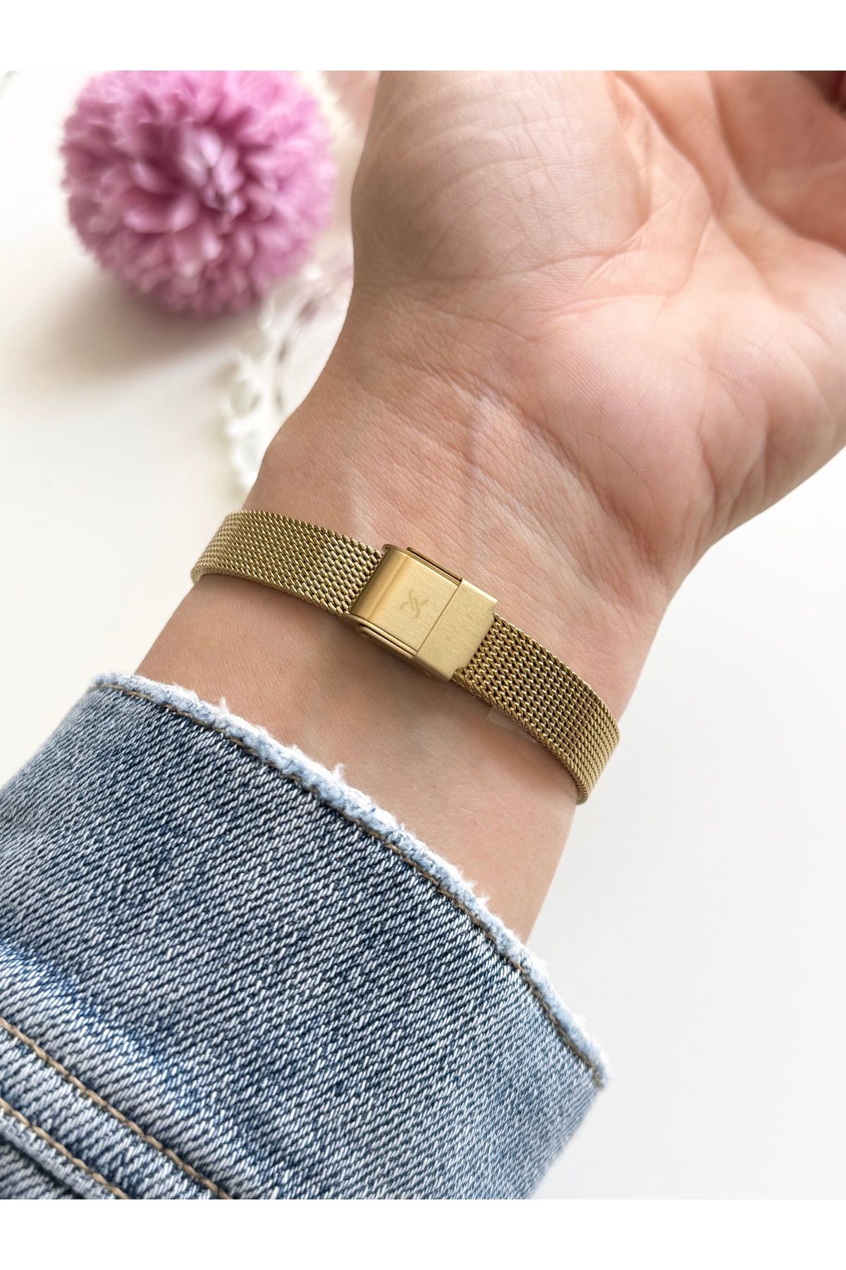 Daniel Klein Gold Renk Hasır Kordon Kadın Kol Saati - Görsel 3