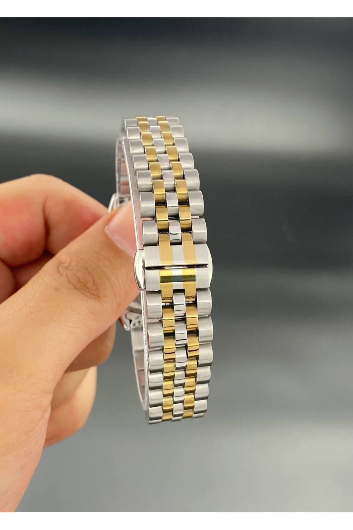 Daniel Klein Kadın Kol Saati Çelik kordon 3 ATM Su Geçirmez Gold Gümüş Yeşil Renk - Görsel 3