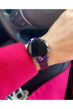 Spectrum Mor Mıknatıslı Kordon Led Ekran Dijital Kol Saatleri