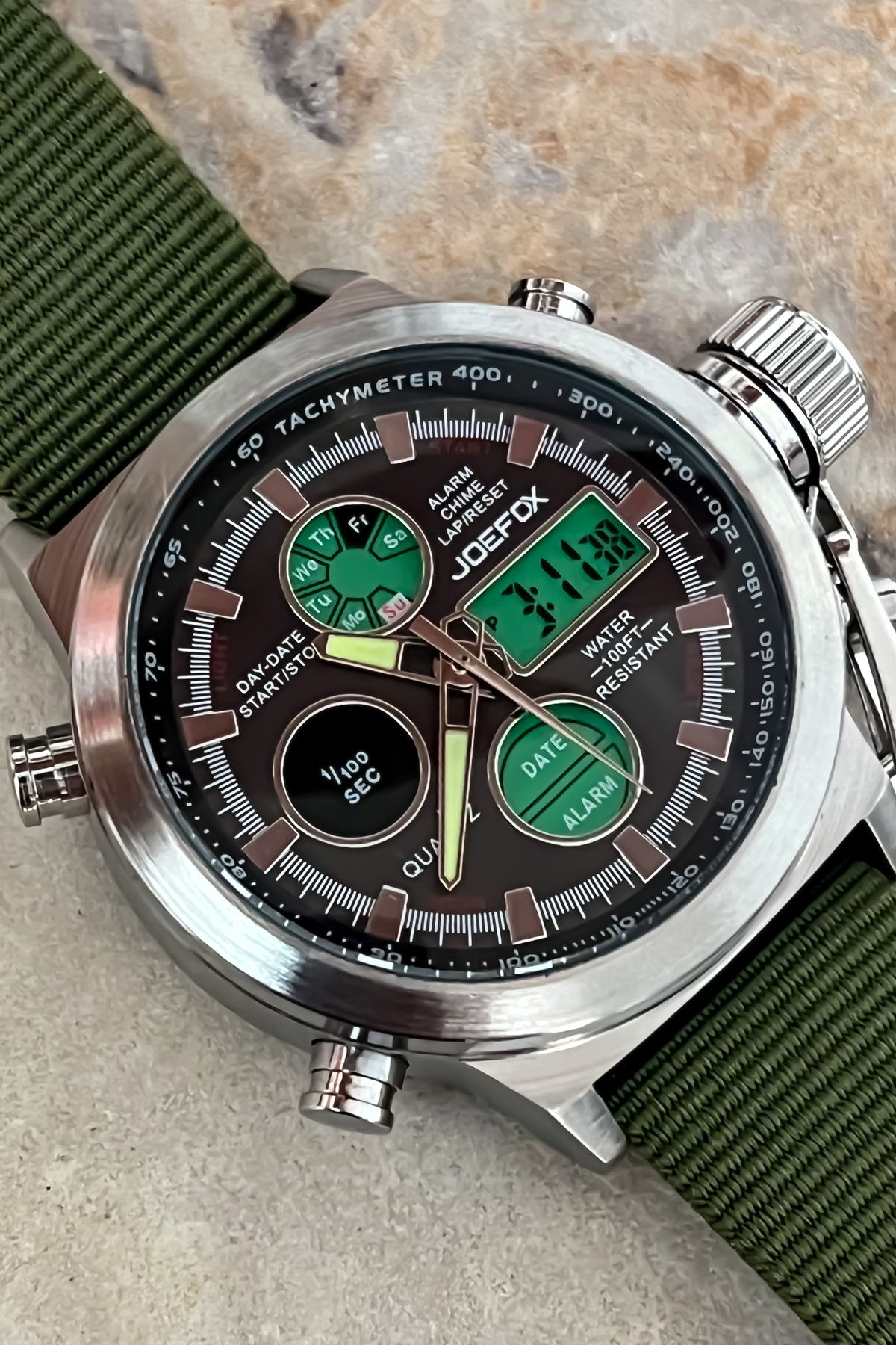 Joefox Yeni Model Silikon Kordon Led Işık Erkek Kol Saati