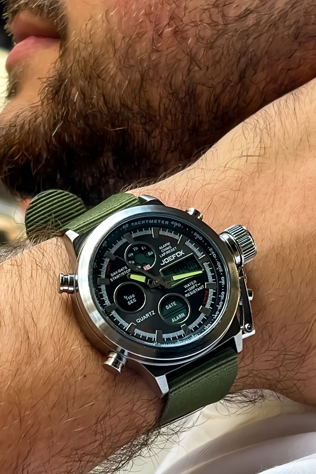 Joefox Yeni Model Silikon Kordon Led Işık Erkek Kol Saati - Görsel 3