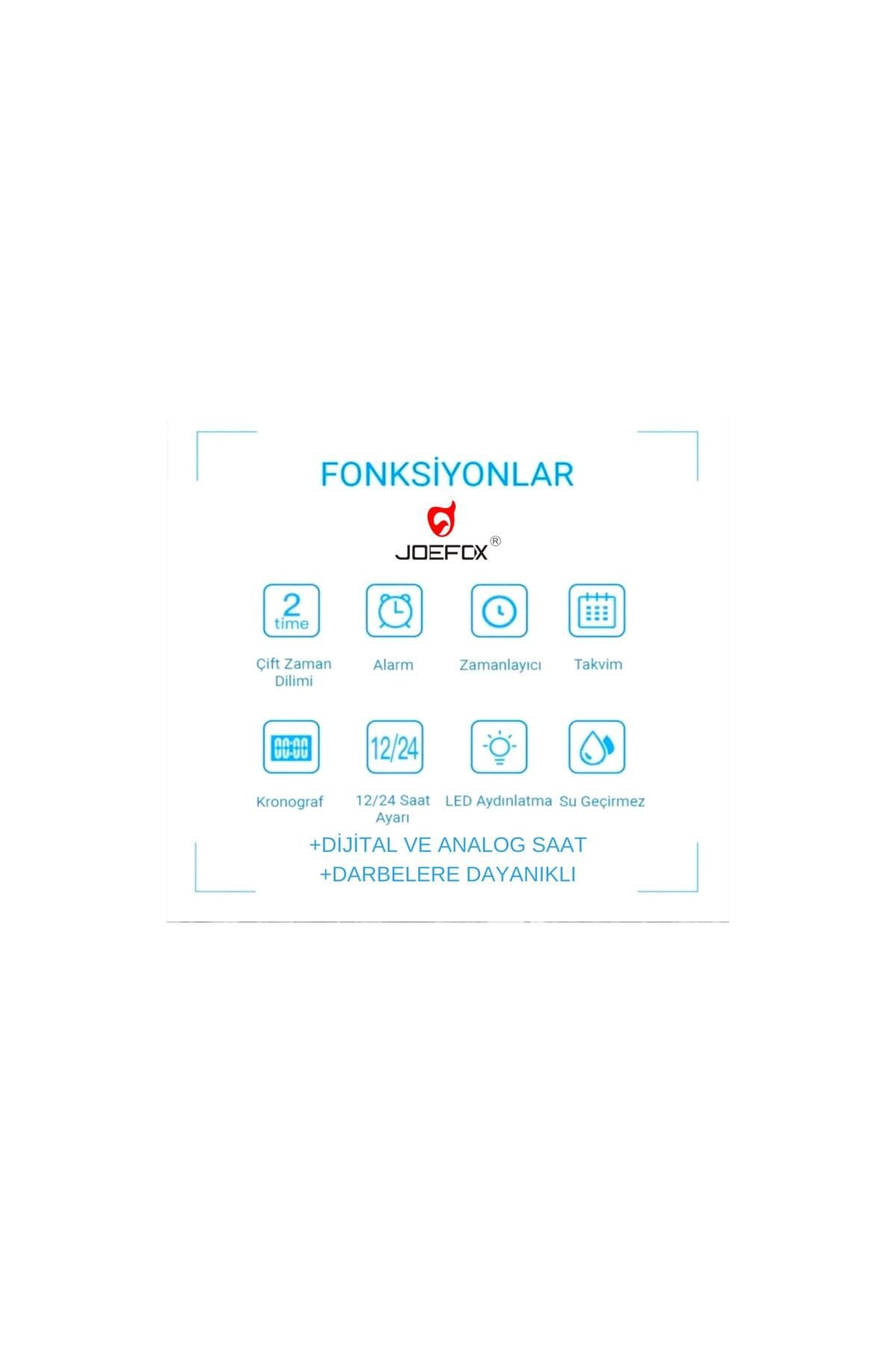 Joefox Yeni Model Silikon Kordon Led Işık Erkek Kol Saati - Görsel 7