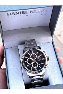 Daniel Klein Çelik Kordon Siyah Kadran İç Fonksiyonları Aktif 3 Atm Erkek Kol Saati EDK.1.10593.2