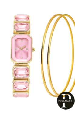 pullmarkt 2 Adet Ajda Bilezik Bileyzik Bileklik 1 Adet Taş Model - Kadın Kol Saati