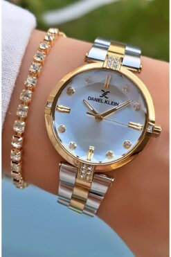 Daniel Klein Kadın Saat – Orijinal – Kristal Cam – 2 Yıl Garantili – Bileklikli – Hediye