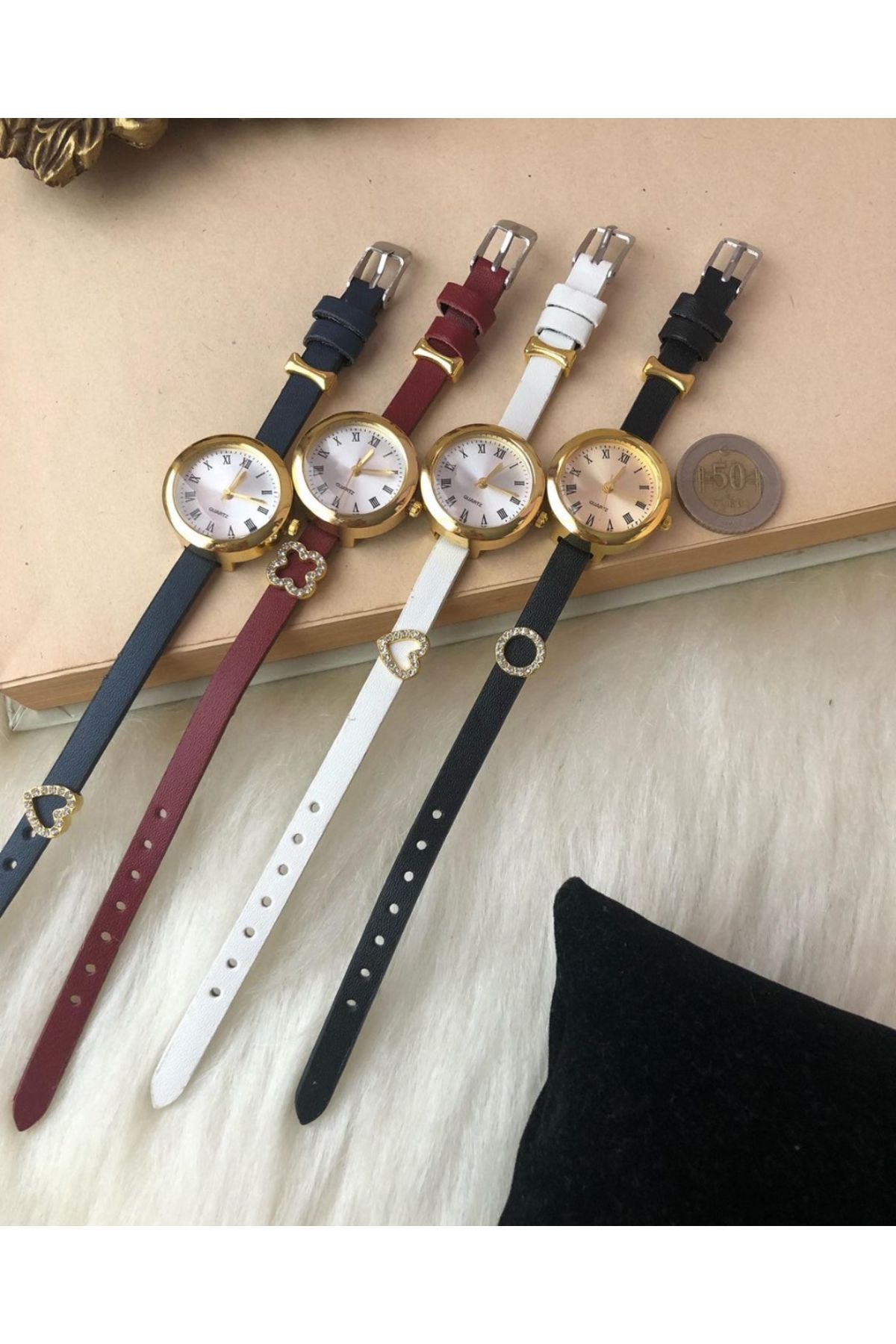 CLUPPOLOON Vintage Alsaat Retro model Kadın saati