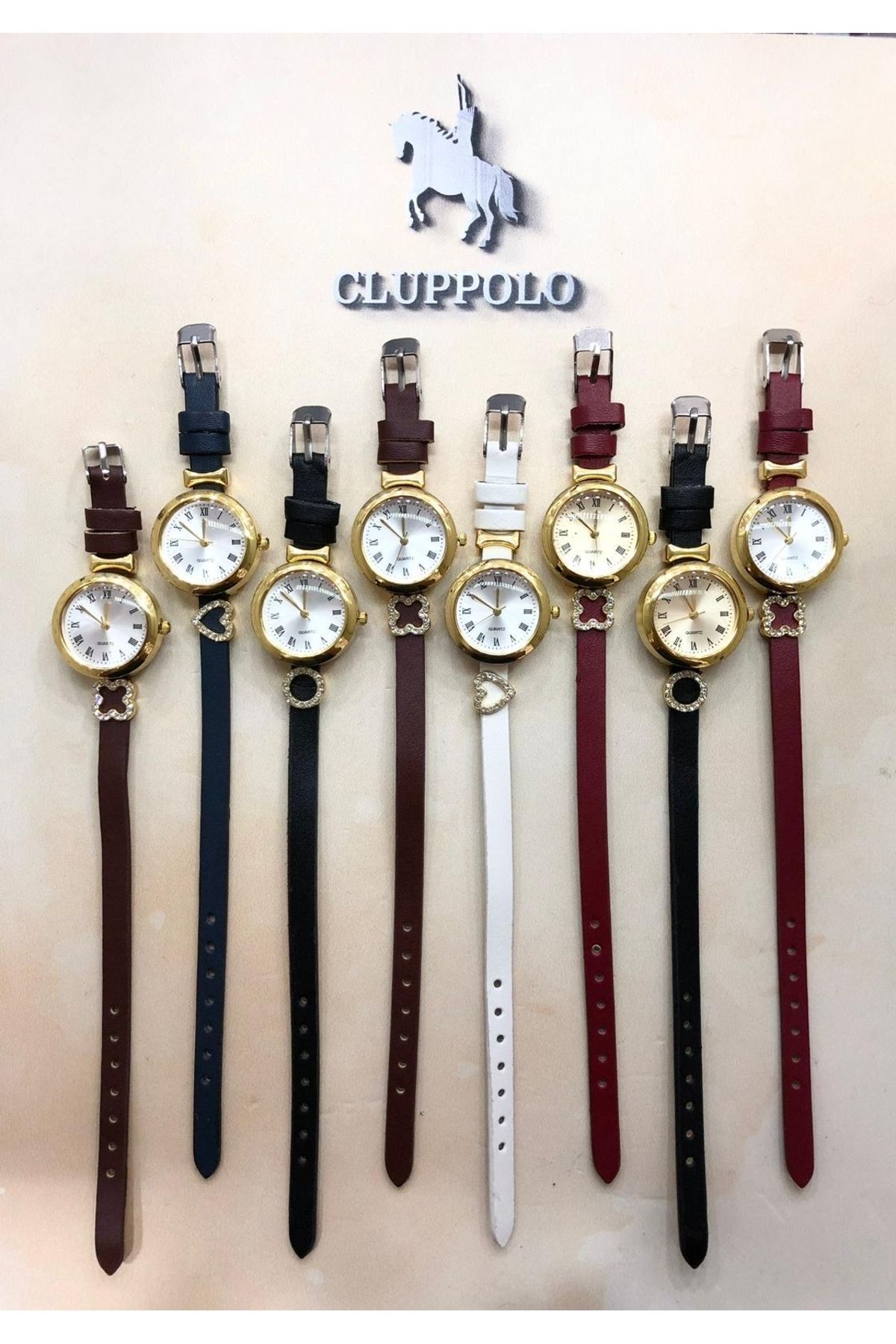 CLUPPOLOON Vintage Alsaat Retro model Kadın saati - Görsel 5