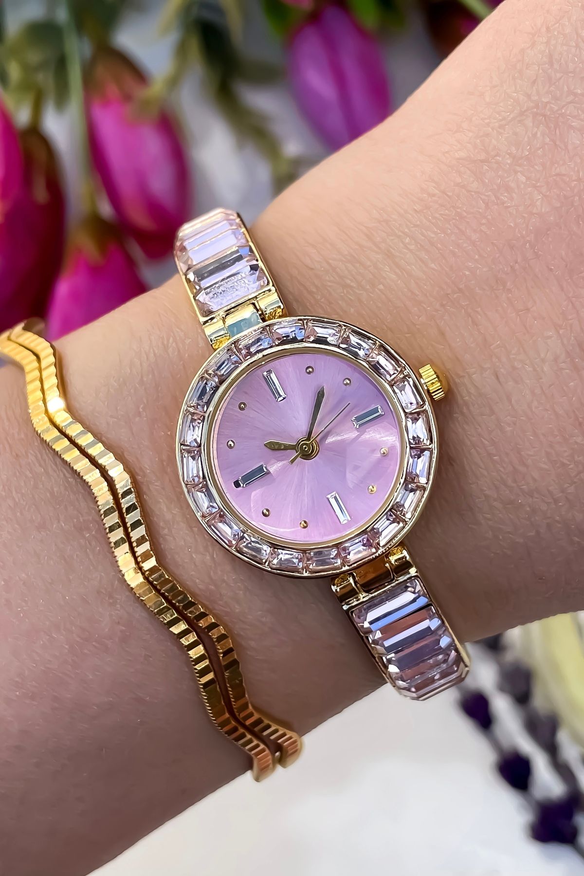 Clup Polo Marka Spor Şık Yeni Sezon Kadın Kol Saati+Bileklik - Görsel 2