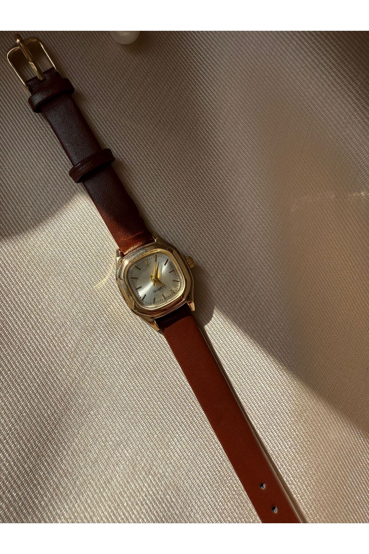 rubsey Retro Minimal Deri Kordon Vintage Kadın Kol Saati - Görsel 2