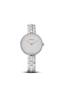 Swarovski Cosmopolitan Saat, Isviçre Üretimi, Metal Bileklik, Gümüş Rengi, Paslanmaz Çelik