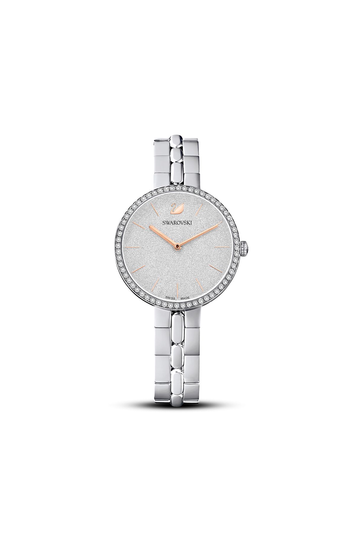Swarovski Cosmopolitan Saat, Isviçre Üretimi, Metal Bileklik, Gümüş Rengi, Paslanmaz Çelik