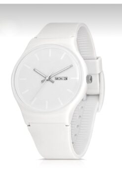 İnogge Unisex Silikon Kordon Beyaz Kol Saati