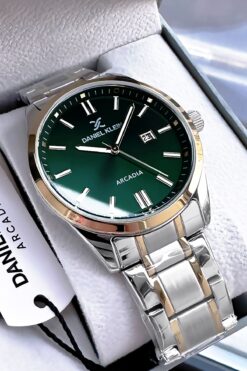 Daniel Klein Erkek Kol Saati 3 Atm Su Geçirmez Gümüş Renk Çelik Kordon + Bileklik DKE2056C5