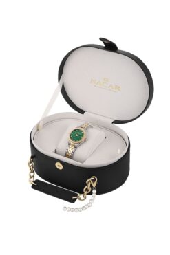 Nacar SAFİR CAM GÜMÜŞ - ALTIN KADIN KOL SAATİ NC34-39B763-CNMS