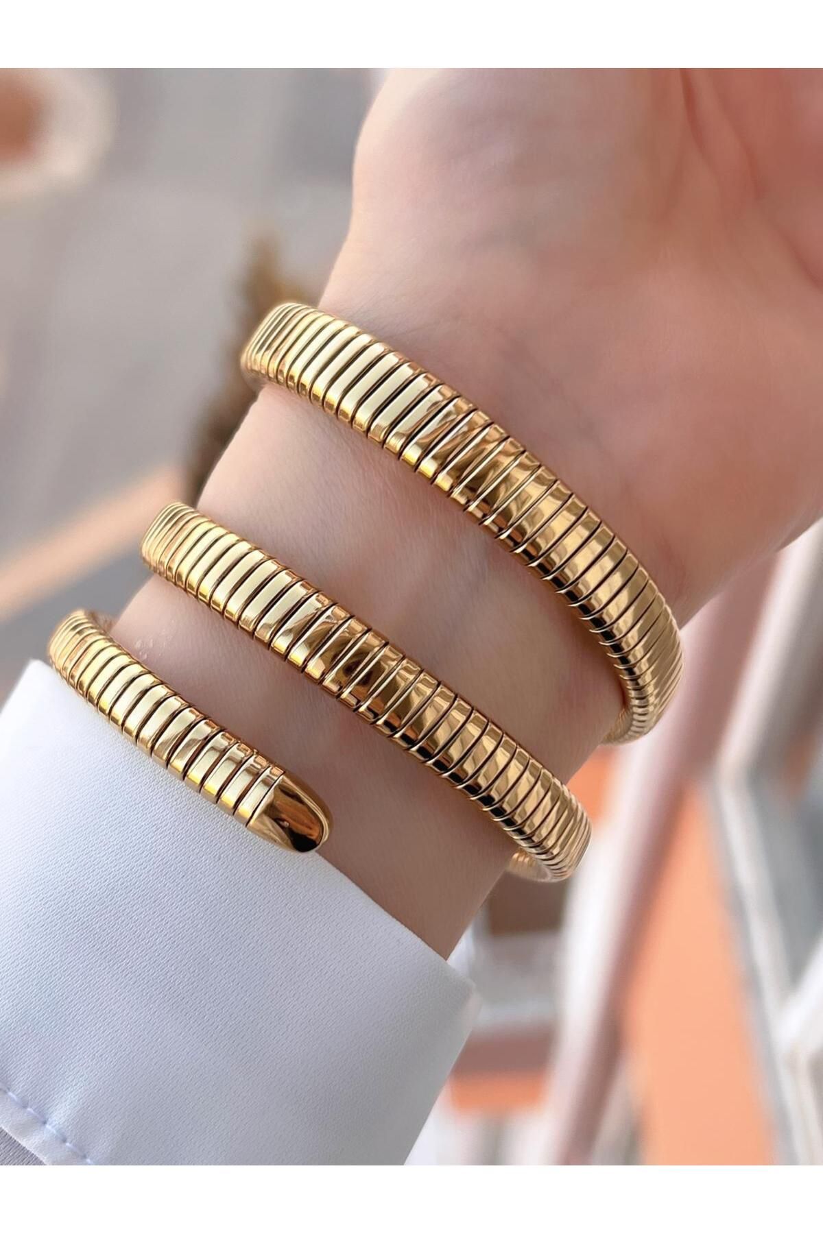 Ferrucci Yılan Dolamalı Çelik Kordon 2 Yıl Garantili 3 Atm Suya Dayanıklı Kadın Kol Saati C.03442.3 - Görsel 2