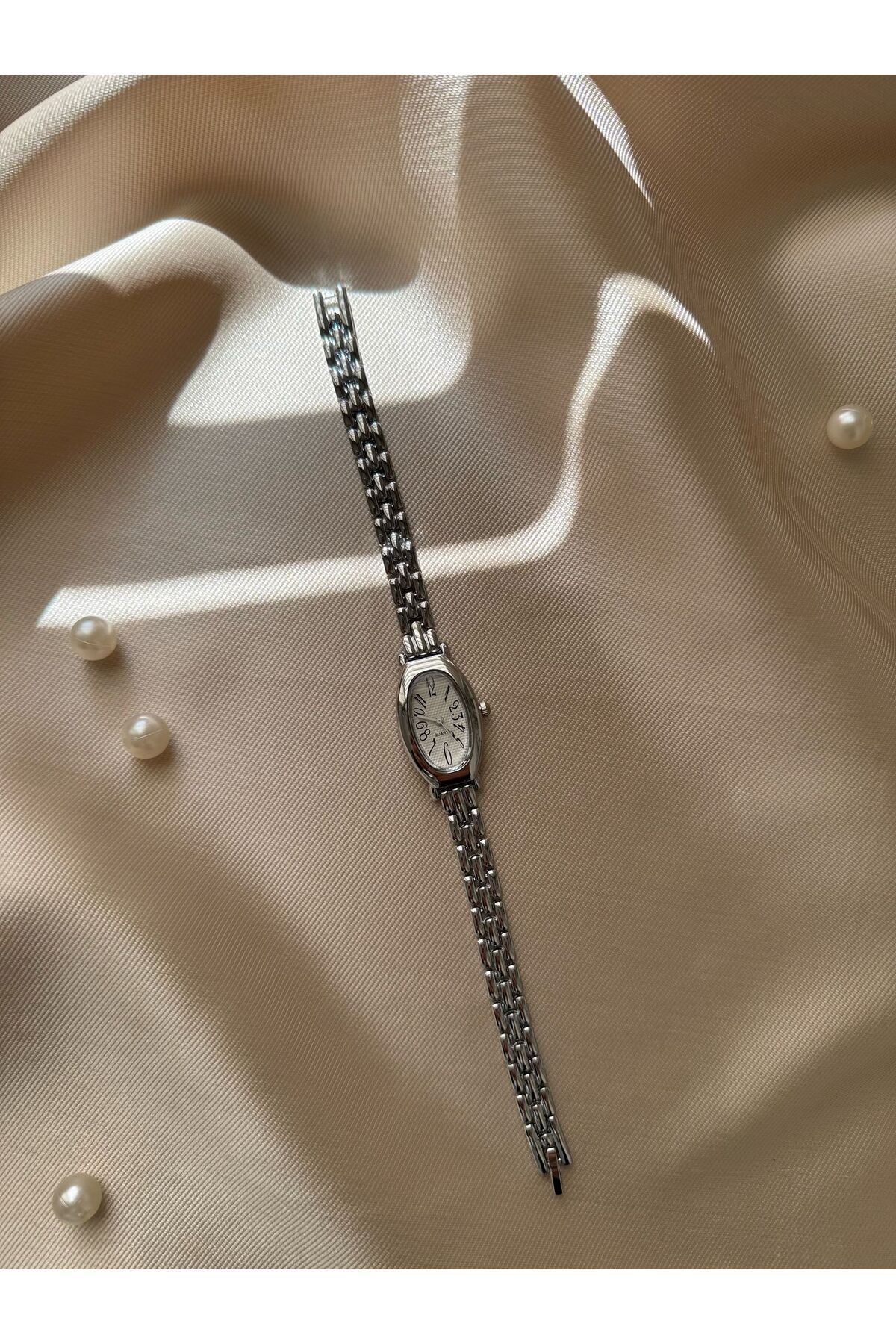 rubsey Retro Minimal Hasır Kordon Vintage Kadın Kol Saati - Görsel 6