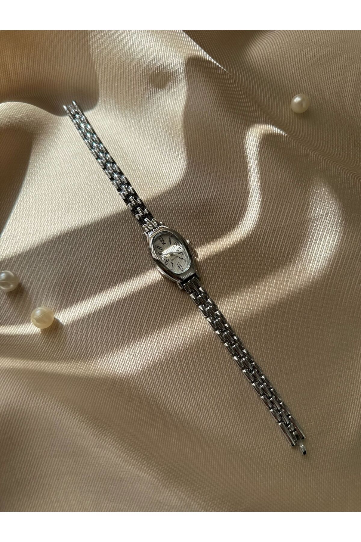 rubsey Retro Minimal Hasır Kordon Vintage Kadın Kol Saati - Görsel 7