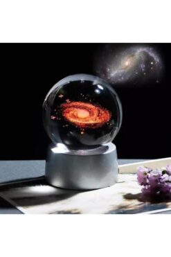 Genel Markalar Samanyolu Galaxy Işıklı Cam Küre Dekoratif Hediyelik