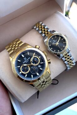 Daniel Klein %100 Orijinal Lüks Çelik Su Geçirmez 2 Yıl Garantili Altın Gümüş Renk Sevgili Çift Saati Bileklik