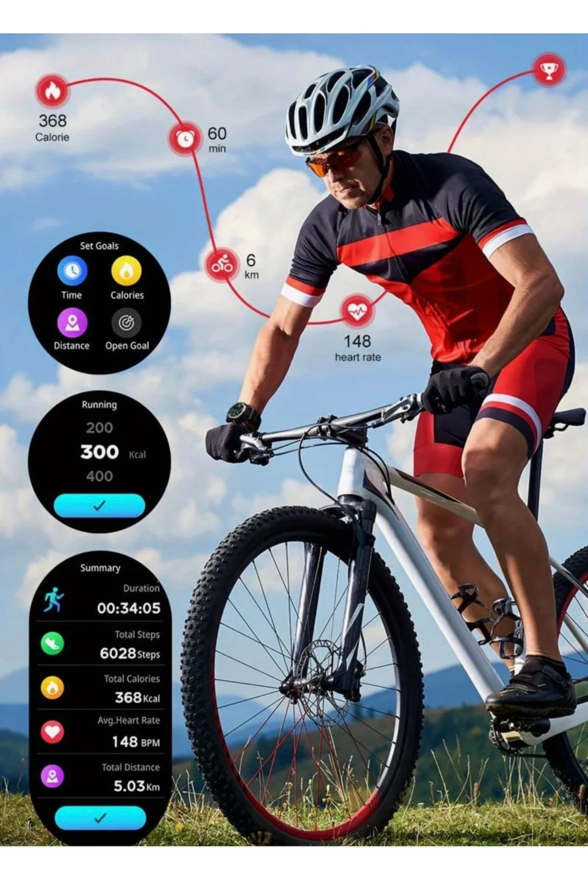 Holatec Süper Amoled Kulaklıklı Watch Huge Dağcı,askeri,denizci,izci,sportmen Kaya Sağlamlığı - Görsel 2