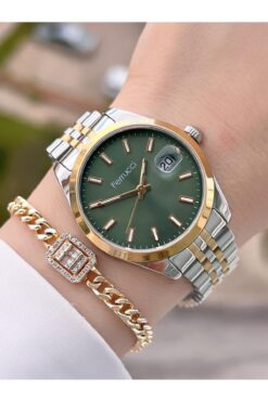 Ferrucci Çelik Kordon 2 Yıl Garantili Takvinli Kadran Suya Dayanıklı Kadın Kol Saati BFC.03298.07