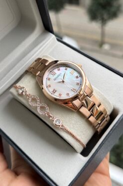 Homies Kadın Kol Saati  Orjinal Hediyelik Kutusu-Bileklik Hediyeli Çelik Kordon 2yıl Garantili 083