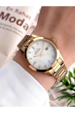 Slazenger Çelik Kordon Takvimli Özel Sedef Kadran 5 Atm Suya Dayanıklı Kadın Kol Saati 2465.3.04