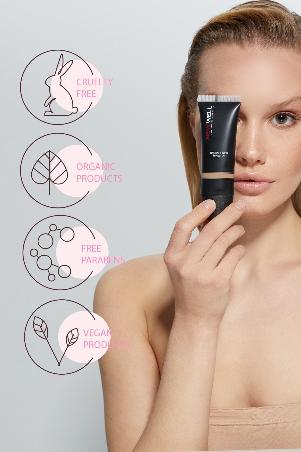 New Well Naturel Finish Fondöten No 02 - Görsel 2