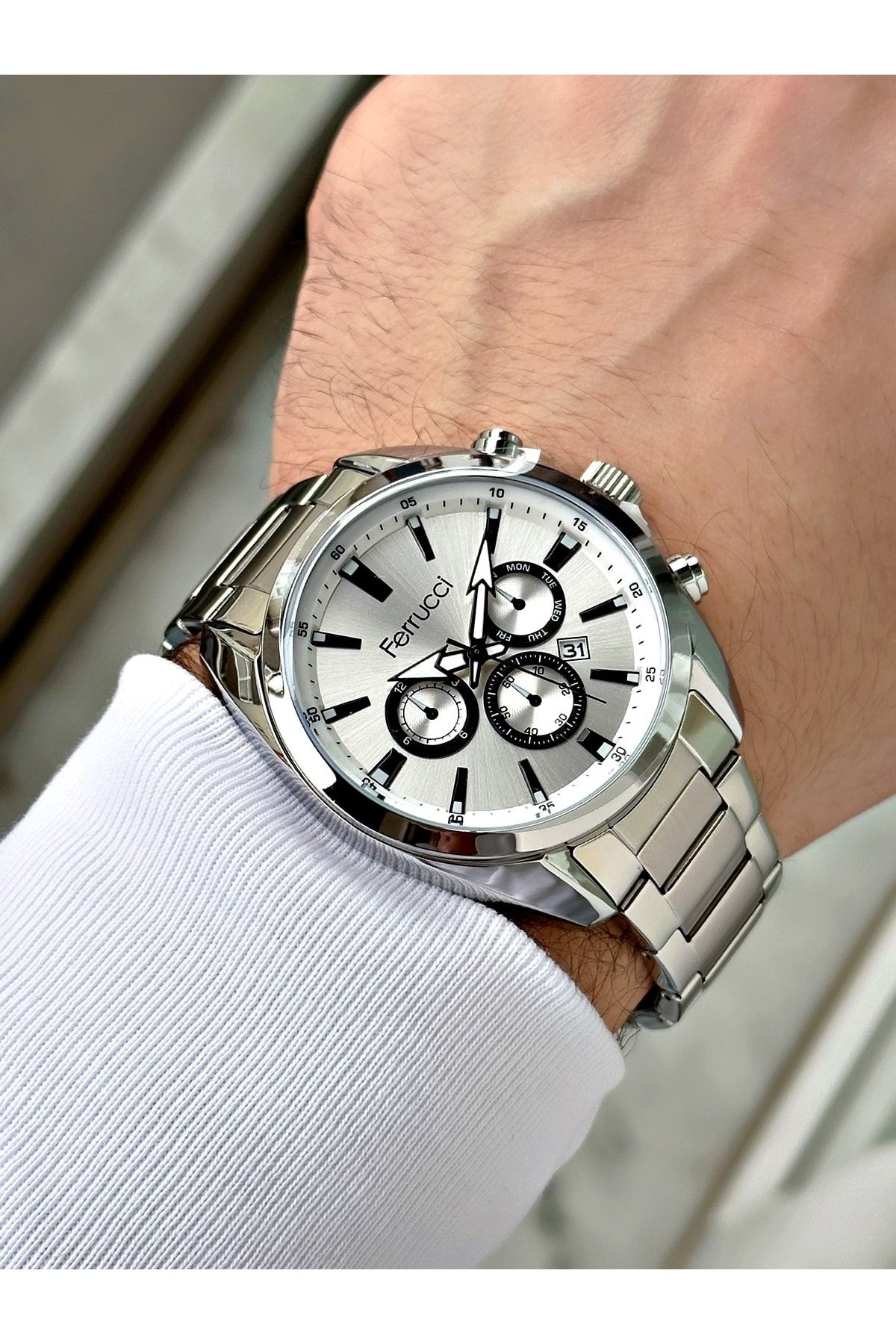 Ferrucci Takvimli Erkek Kol Saati 3 Atm Su Geçirmezlik - Görsel 2