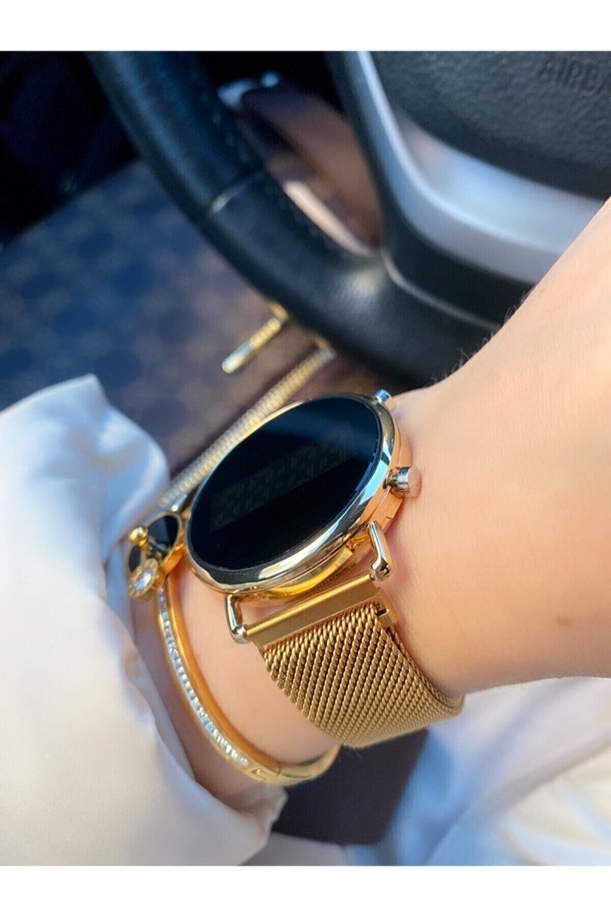 ÇENÇEN Çelik Dijital Saat Led Hasır Kordon Dijital Yeni Model Kadın Unisex Kol Saati( Sadece Saat) - Görsel 2