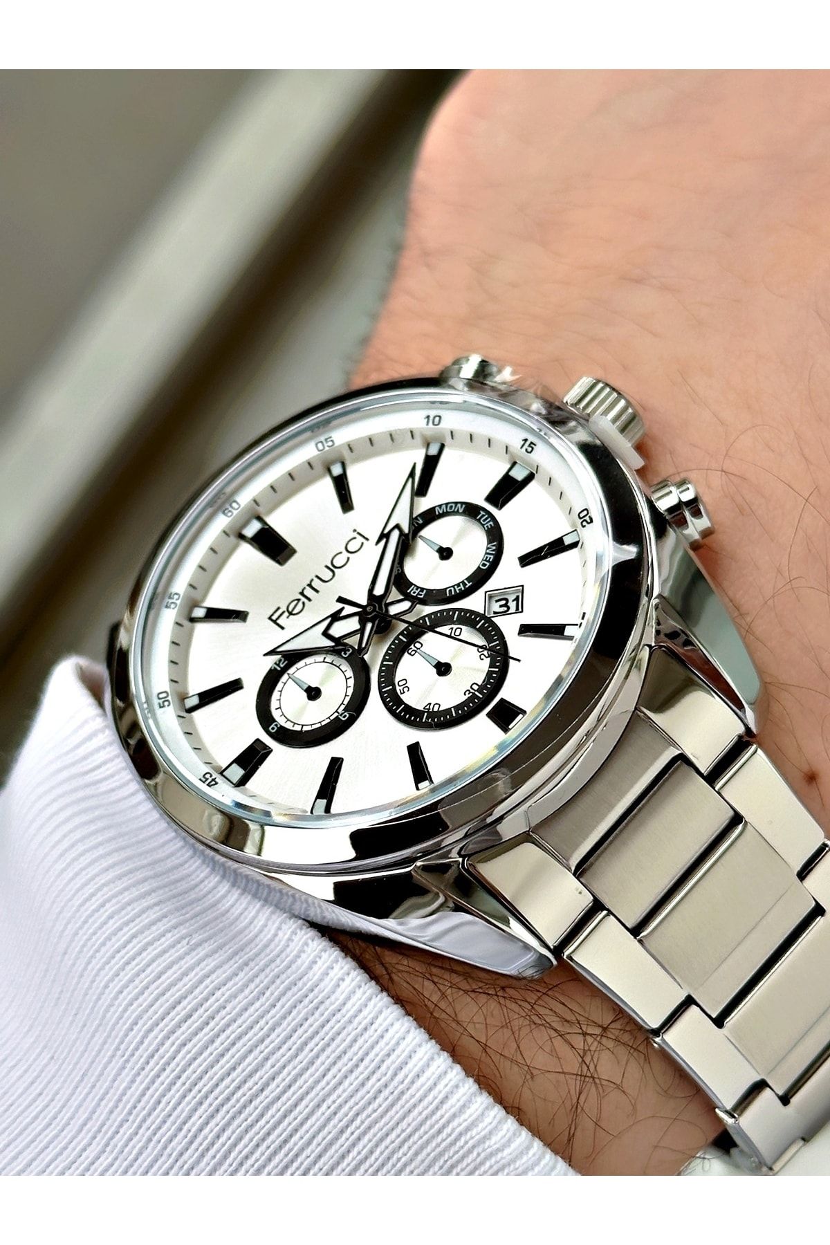 Ferrucci Takvimli Erkek Kol Saati 3 Atm Su Geçirmezlik - Görsel 3