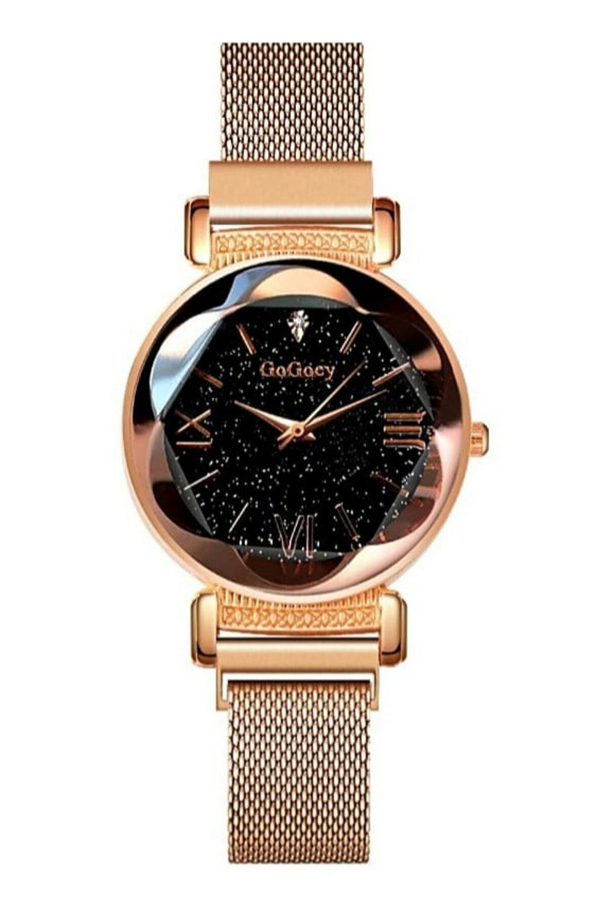 Gogoey Kadın Kol Saati Rose Gold Mıknatıslı Hasır Kordon - Görsel 4