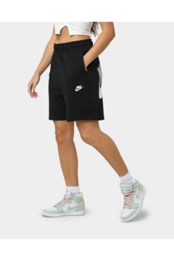 Nike Sportswear High-rise Fleece Dance Bol Kesim Siyah Kadın Spor Şort