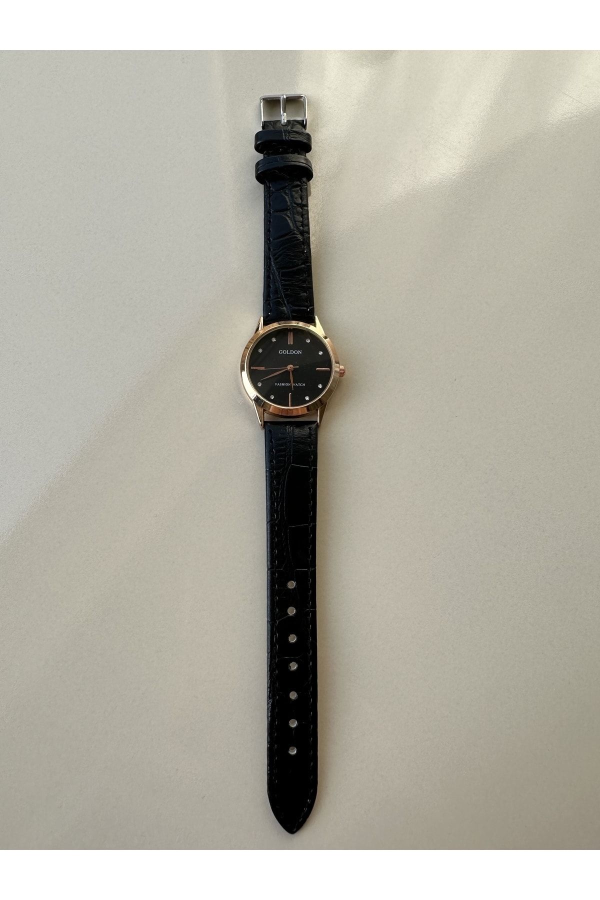 GOLDON Vintage Stil Deri Kayışlı Kol Saati - Görsel 5