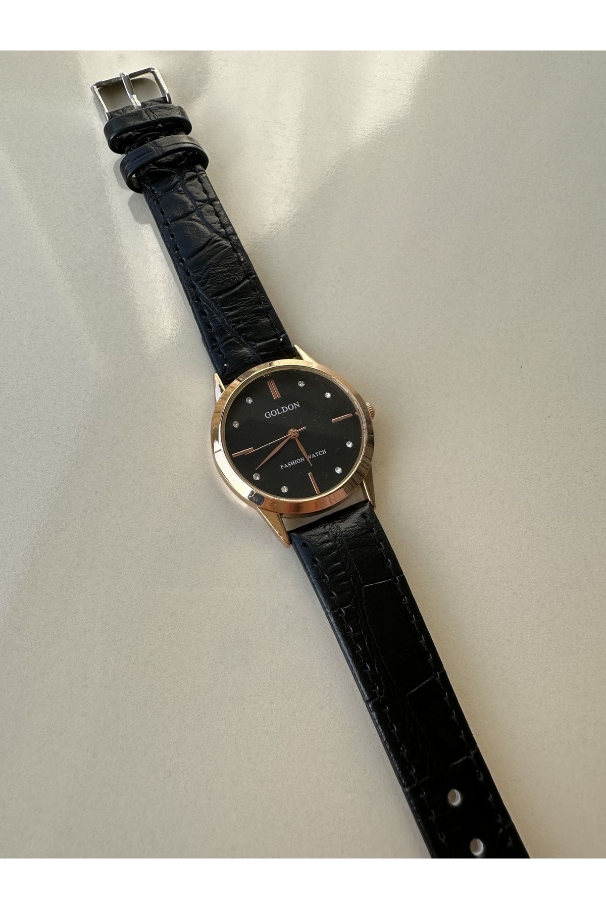 GOLDON Vintage Stil Deri Kayışlı Kol Saati - Görsel 6