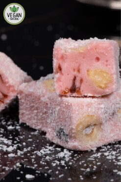 SAFRANTAT Yaban Mersinli Meşhur Safranbolu Lokumu (NET 430 GR) Vegan, Glikozsuz, Doğal Lokum