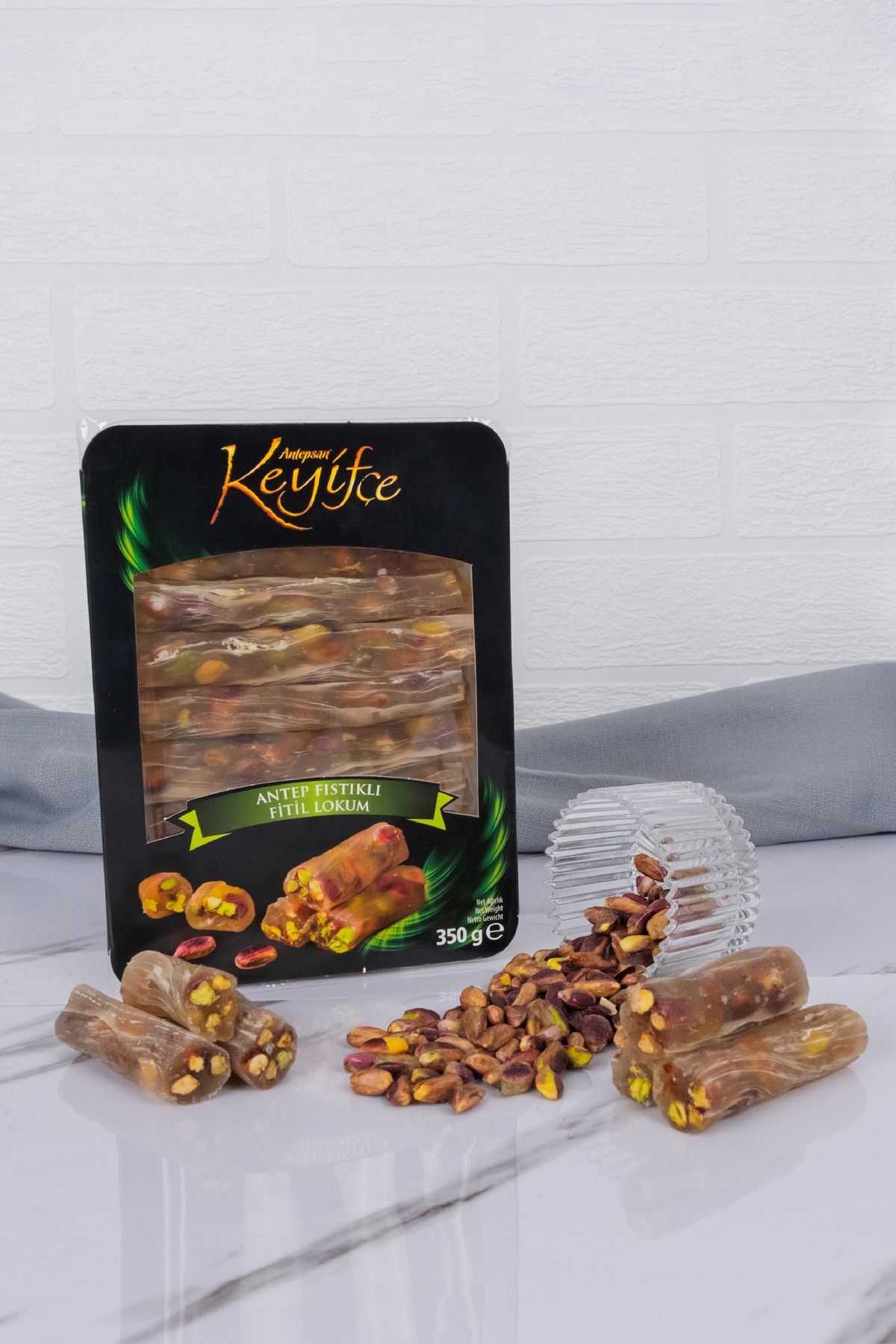 keyifçe Antep Fıstıklı Fitil Lokum 350 G
