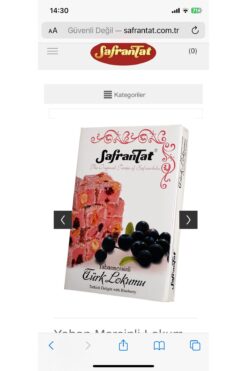 SAFRANTAT Yaban mersinli lokum 250 gram