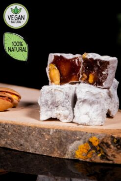 SAFRANTAT Antep Fıstıklı Çifte Kavrulmuş Safranbolu Lokumu (NET 700 GR) Vegan, Glikozsuz, %100 Doğal Lokum